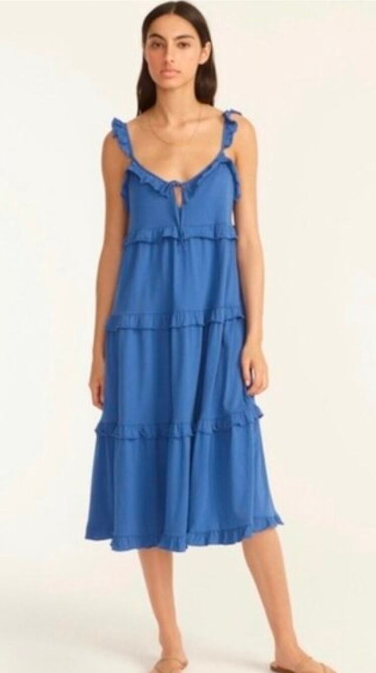 NWT J. Crew Tiered Keyhole Midi Dress
